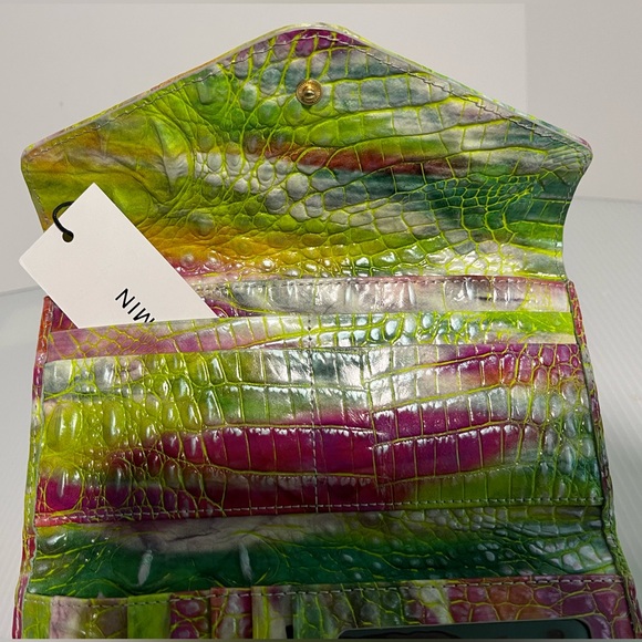 BRAHMIN VERONICA Genuine CrocEmbossed Leather Trifold Envelope Wallet - Picture 4 of 15